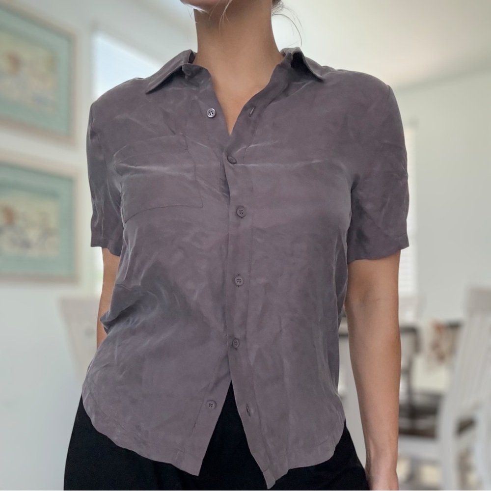 NWT Nordstorm Short Sleeve Button Down Shirt w/Front Pockets - Size XS